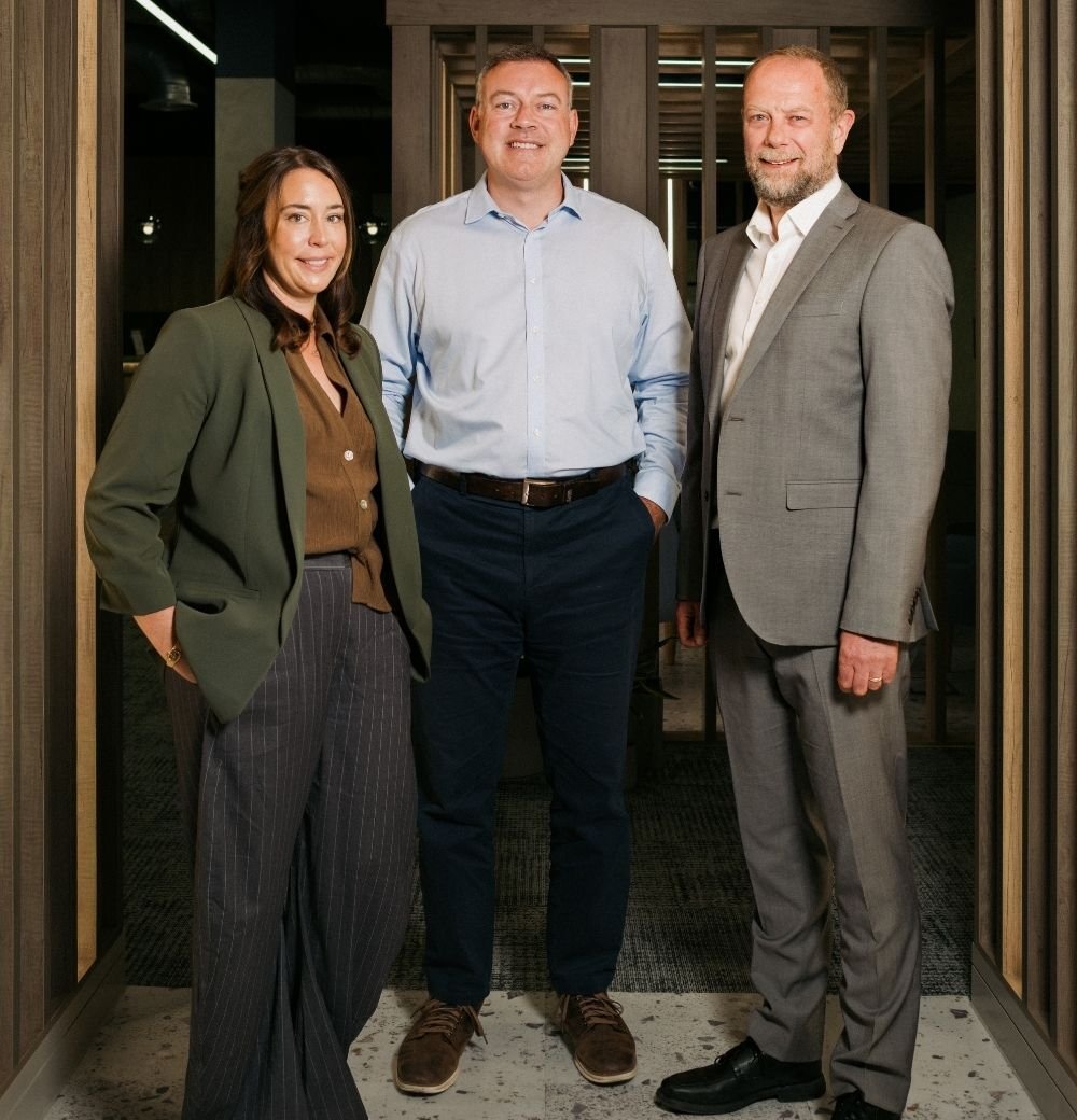 New Portfolio Managers at Maven, Catherine Earl, and Graham Palmer with Michael Vassallo, Partner of Maven