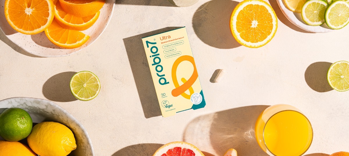 Packet of Probio 7 sitting on a worktop
