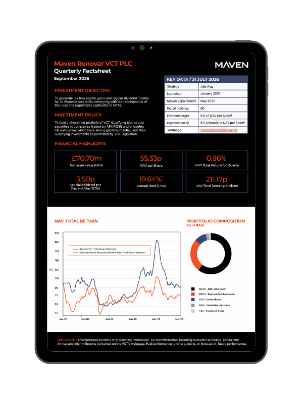 Maven Renovar Fund Factsheet mock - Sep 26