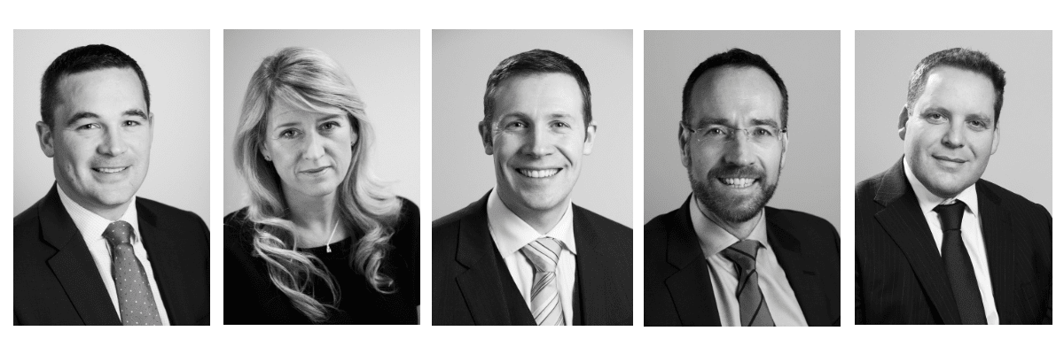 L to R: Colin Anderson, Suzanne Lupton, Ewan MacKinnon, David Milroy, Andrew Whiteley.