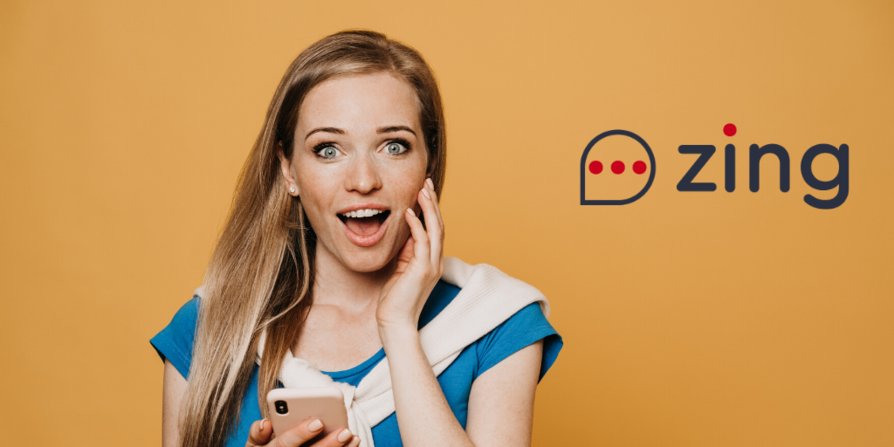 Zing image with logo