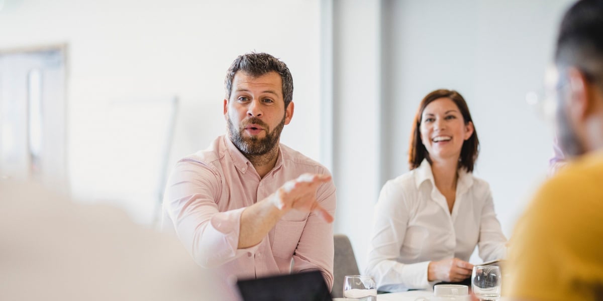 Man and woman in a business meeting