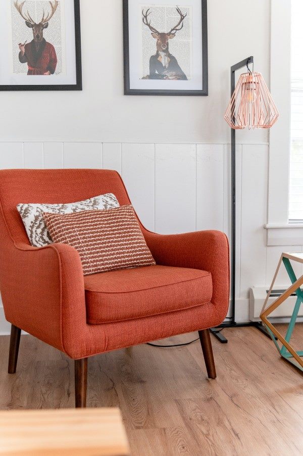 a chair in a modern home